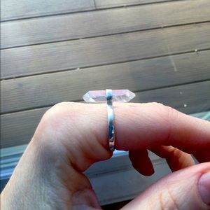 Sterling silver and Crystal Ring.